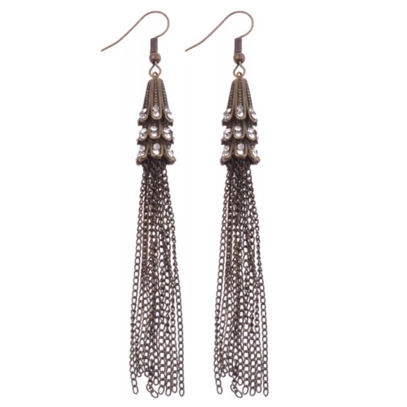 gallery_of_gems Jewelry - Vintage Crystal Boho Tassel Earrings!